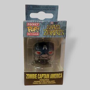 Funko Pocket Pop! Keychain Marvel Zombies Zombie Captain America Mini Figure